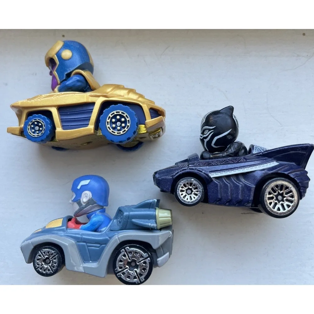 Marvel Hot Wheels Black‎ Panther Captain America Thanos Racerverse Trio Collect